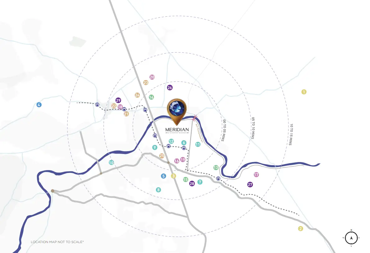 location map showing connectivity points
